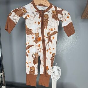 NWT | Little Sleepies Beary Sleepy Zippy Pajamas